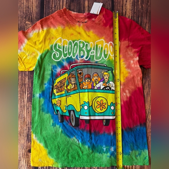 Scooby Doo Men's Size Medium Tie Dye Graphic Tee Short Sleeve Van Colorful NWT - Picture 5 of 6